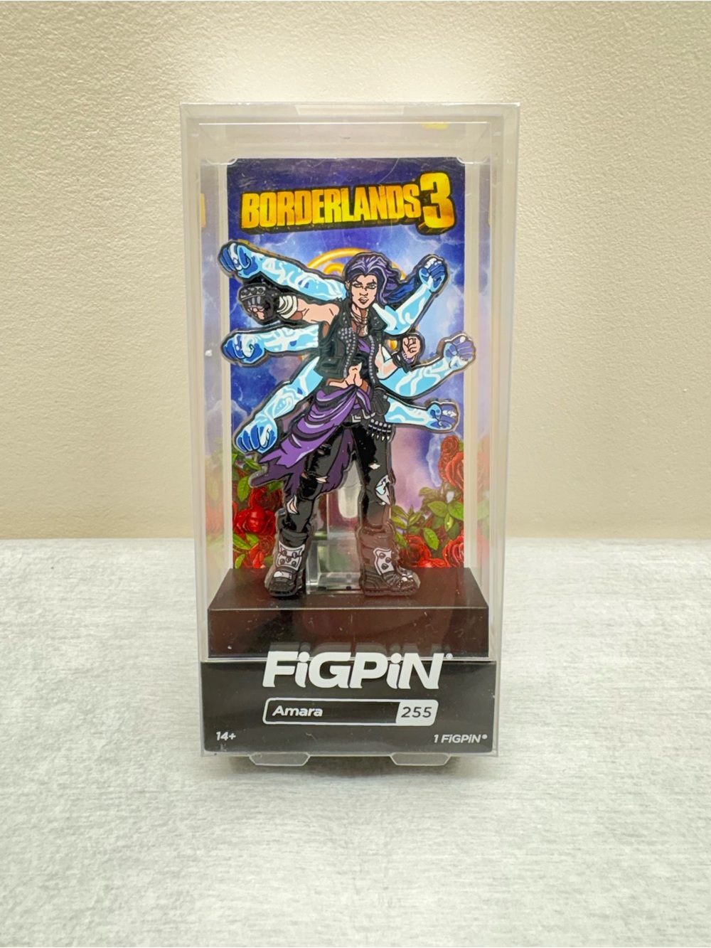 Borderlands 3 FiGPiN Amara #255 Enamel Pin Figure - Purple, Blue new in box